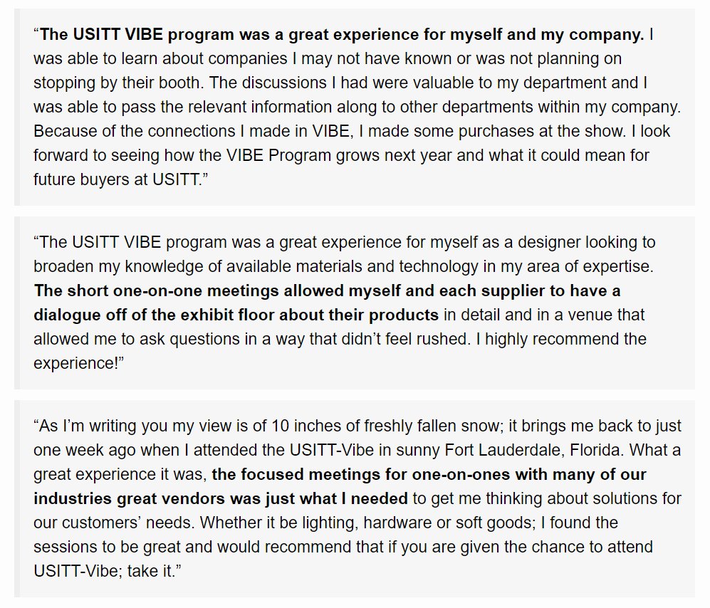 PersonifyShow's tweet image. Client Success: Creating Vibrant VIBEs for VIP #Buyers &amp;amp; #Suppliers at @usitt 2018. #tradeshow #eventprofs #attendee #engagement blog.a2zinc.net/2018/04/24/cre…