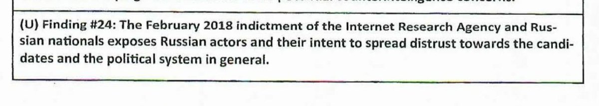 Finding #24 is also a lie. It has been documented that the Internet Research Agency specifically supported Donald Trump and Bernie Sanders, while attacking Hillary Clinton.