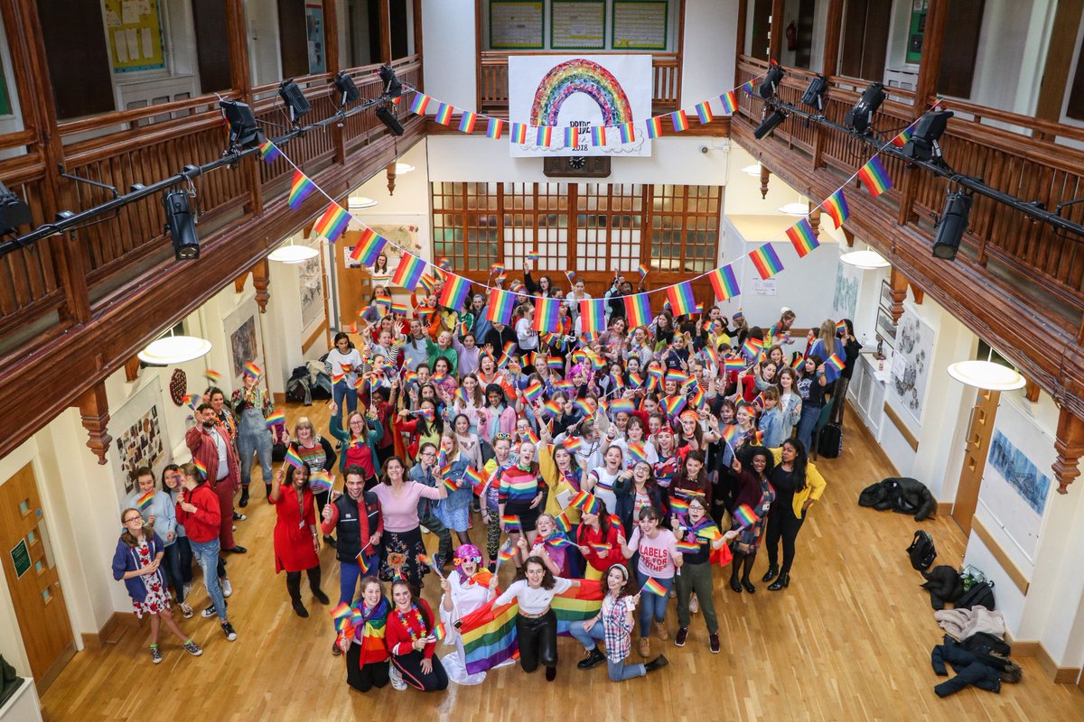 WimbledonHigh's tweet photo. What an amazing week we've had celebrating #WHSPride ... today we concluded the week with a rainbow inspired mufti day, face painting and #Pride concert, raising money for the amazing @stonewalluk 🌈
@WoW_WHS @HeadGirls_WHS @Head_WHS @Sixth_WHS https://t.co/nk5zo9wHC2