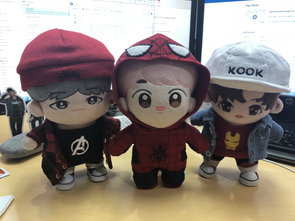 KookieTaeMinBTS's tweet photo. Squad goals! #InfinityWar #FujiYoongi #BubbleJin #BoyfriendKookie @sweetestcllctn https://t.co/NCjBs9TBFB