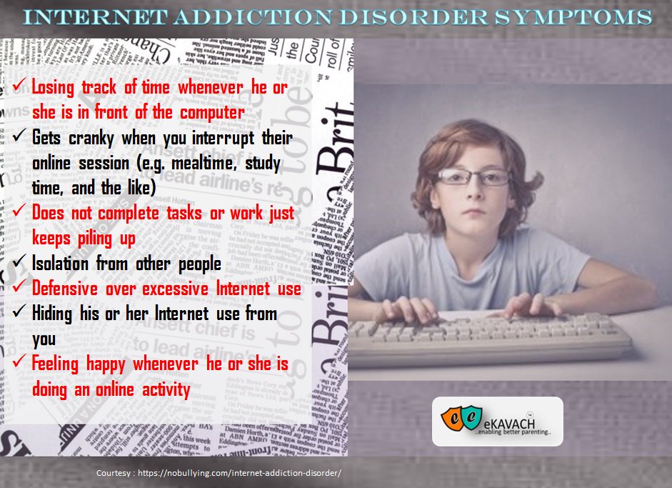 eKavach's tweet photo. #internetaddiction disorder symptoms
#chatrooms
#Apps
#Parents 
#socialmedia 
#cyberspace
#TeenMom 
#Twitter 
#Internet 
#onlinesafety 
#eKavach
@CybersafetyUAE 
#internetsafety 
#CyberAware 
#eKavach
#cybersafety
#parenting 
#snapchat
#CyberBullying
#ParentingTips
#mom
#father https://t.co/8cw4eyJ3YB