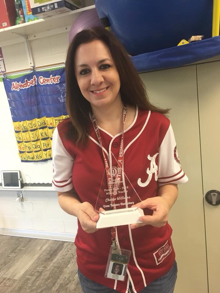 CrossTimbersEl's tweet photo. Azle Optimist Club presented Cross Timbers with the penny race trophy. Cross Timbers was the top raising elementary school and brought the trophy back for the first time since 2005!  Our top classes, Mrs. Clements and Ms. Williams also received a trophy and a pizza party! https://t.co/LsN9PrjaFZ