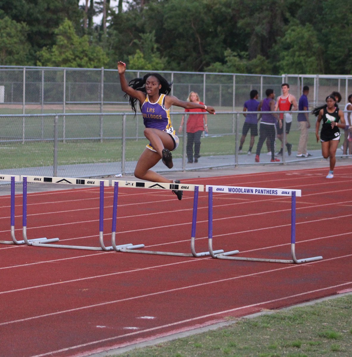 well ya girl going to state💜💜💜🍽. #STATEQUALIFIER #300hurdles. #LSU!!