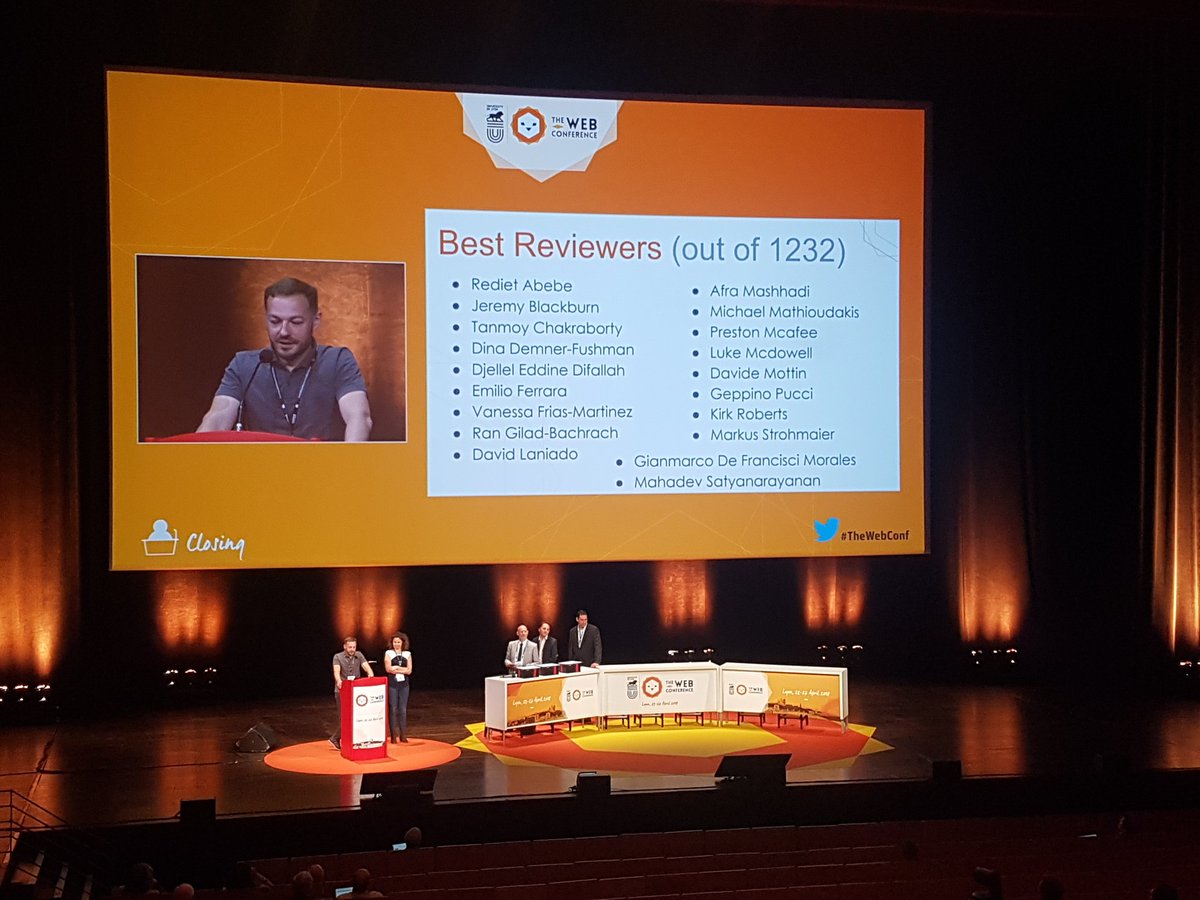 Best reviewers at WebConf 2018 #TheWebConf <a href="/jabawack/">jabawack</a>