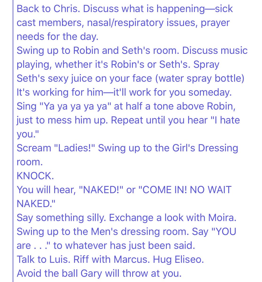 Lin Manuel Miranda On Twitter This Morning Janetdacal Sent Me This Email That I Once Sent The Entire Heights Company It Was My Pre Show Heights Ritual It S Really Specific I May Never Feel