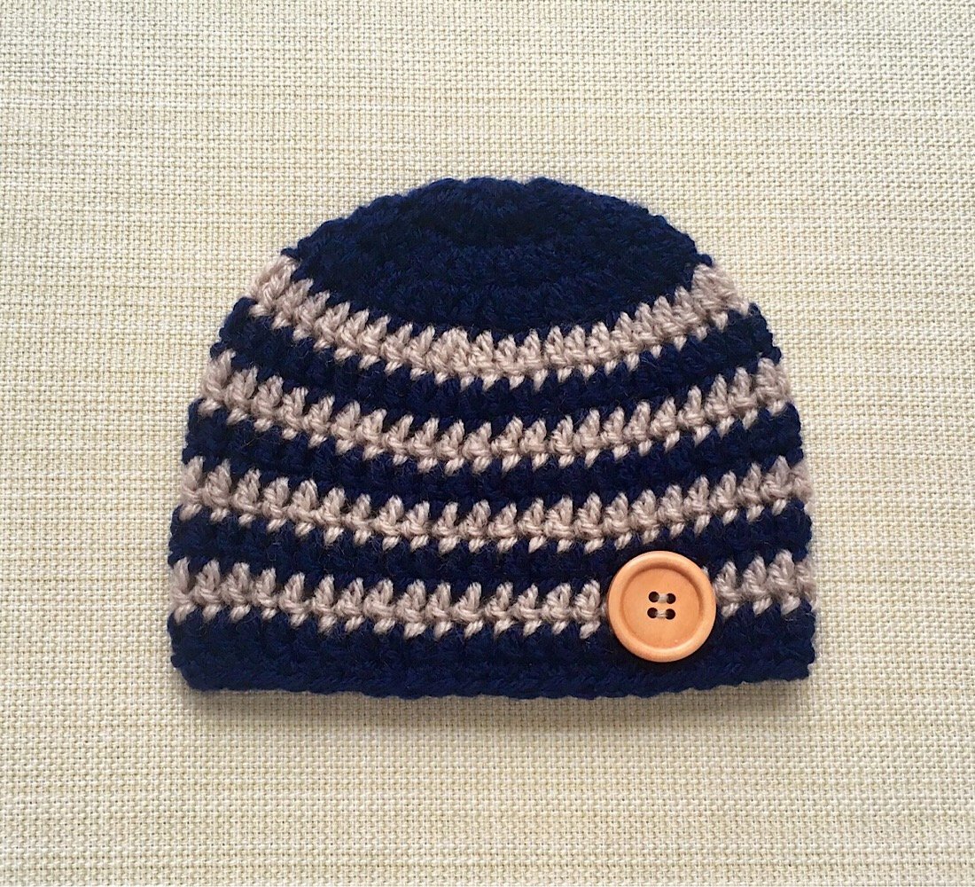 navy blue newborn hat