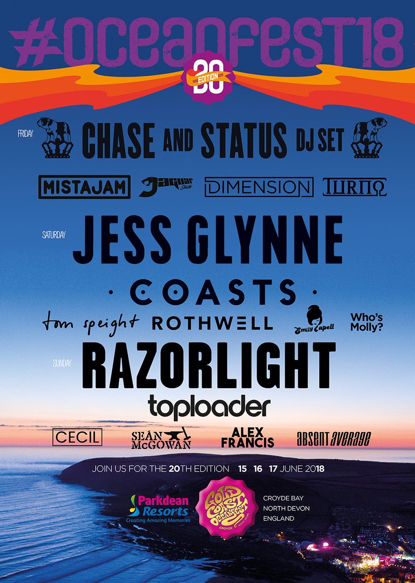 We're super pleased to share our main stage acts for #Oceanfest18 with you - Check the new additions <a href="/dimension_uk/">DIMENSION</a> <a href="/TURNO_/">Turno</a> <a href="/TomSpeightMusic/">Tom Speight</a> @RothwellMusicUk <a href="/emilycapell/">Emily Capell</a> <a href="/whosmolly/">Who’s Molly?</a> <a href="/cecilmusicuk/">Cecil</a> @seanmagowan <a href="/afrancismusic/">Alex Francis</a> <a href="/AbsentAverage/">Absent Average</a>
