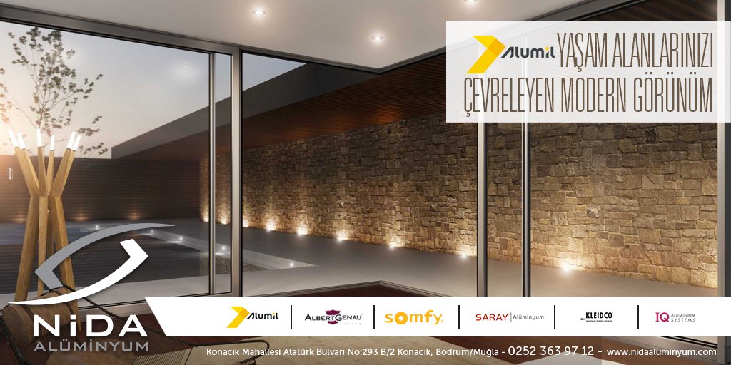 NİDA ALÜMİNYUM
 📞0252 363 97 12
nidaaluminyum.com
ALÜMİL ile Yaşam alanlarınızı çevreleyen modern görünüm. Bodrum’da NİDA Alüminyun’da 
#bodrum #nidaaluminyum  #konacık #mugla #alumil