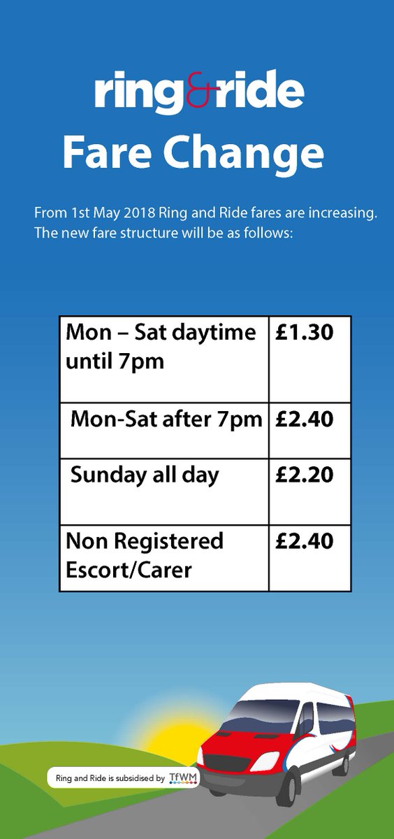 ringandridewm's tweet photo. Reminder from the 1st of May our prices have changed. https://t.co/ErbYLJaU3s