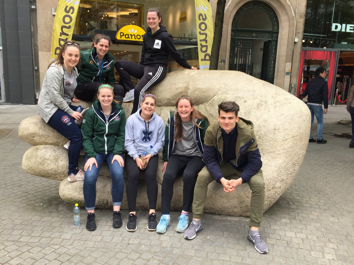 EUWfutsal's tweet photo. The beautiful Belgian sunshine came out for a spot of sightseeing this morning. We’re now back at the venue for our final, with kick off in just over an hour at 5:30pm (4:30pm BST). Turn your notifications on for some live updates of the game! #EUWAFC https://t.co/K0eVbuysKc