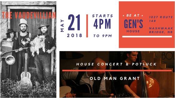#HouseConcert chez moi #May21. <a href="/VaudevillianThe/">The Vaudevillian</a> #OldManGrant. Reserve your tickets! #LimitedNumbers