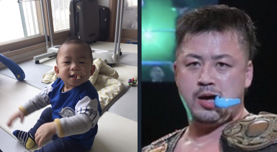 崔領二 サイリョウジ 全日本プロレスを毎日見せているうちに 真似をしてくれるようになった赤ちゃんとソウルで初遭遇 今も全日本プロレスtvを見ると泣き止むという噂は本当だった 明後日 4 29 全日本プロレス チャンピオンカーニバル 後楽園ホール大会