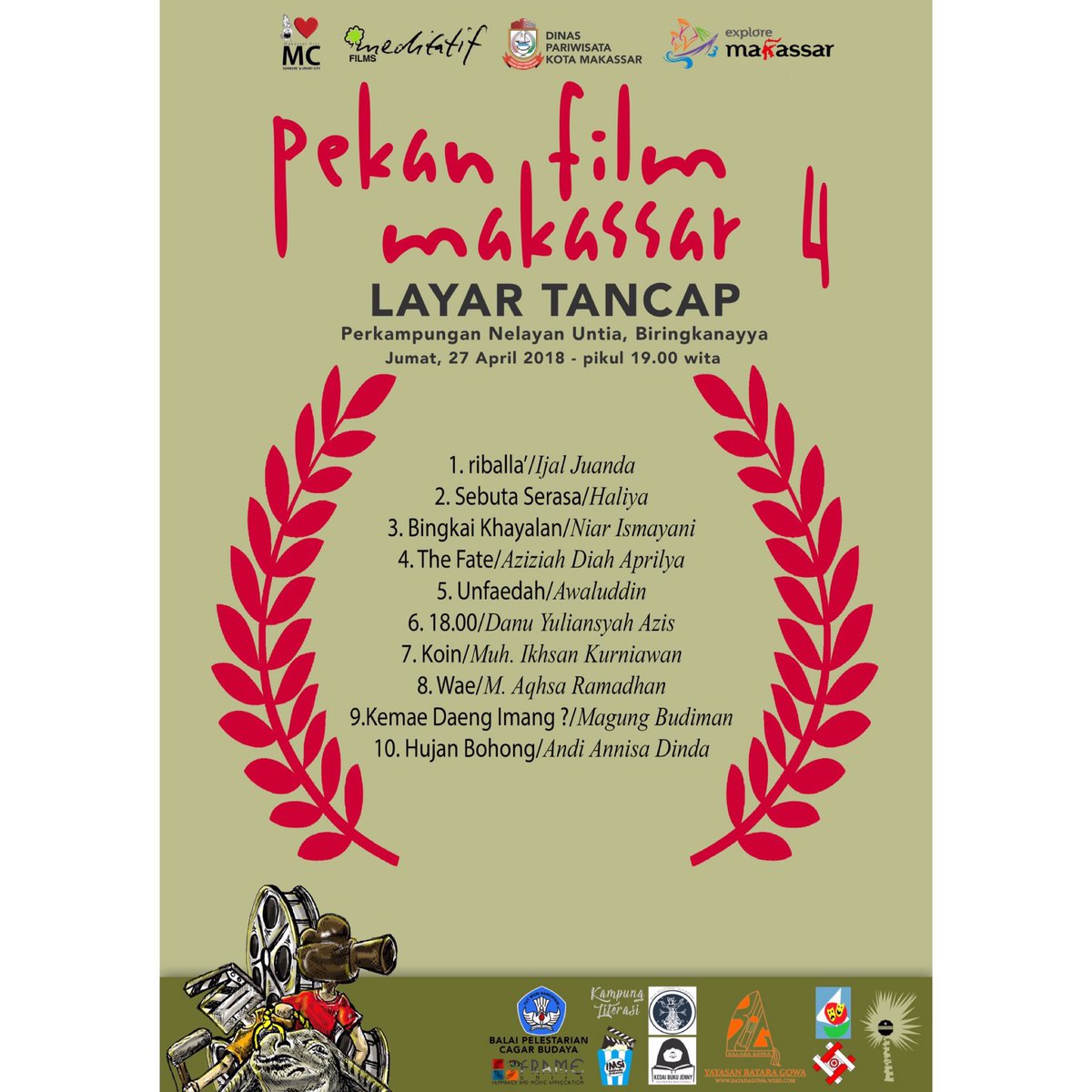 Mari ramaikan Layar Tancap <a href="/pfm2018/">pekanfilmmakassar</a> Malam ini pukul 19:00 wita di Perkampungan Nelayan Untia, Biringkanaya #pekanFilmmakassar #exploreMakassar