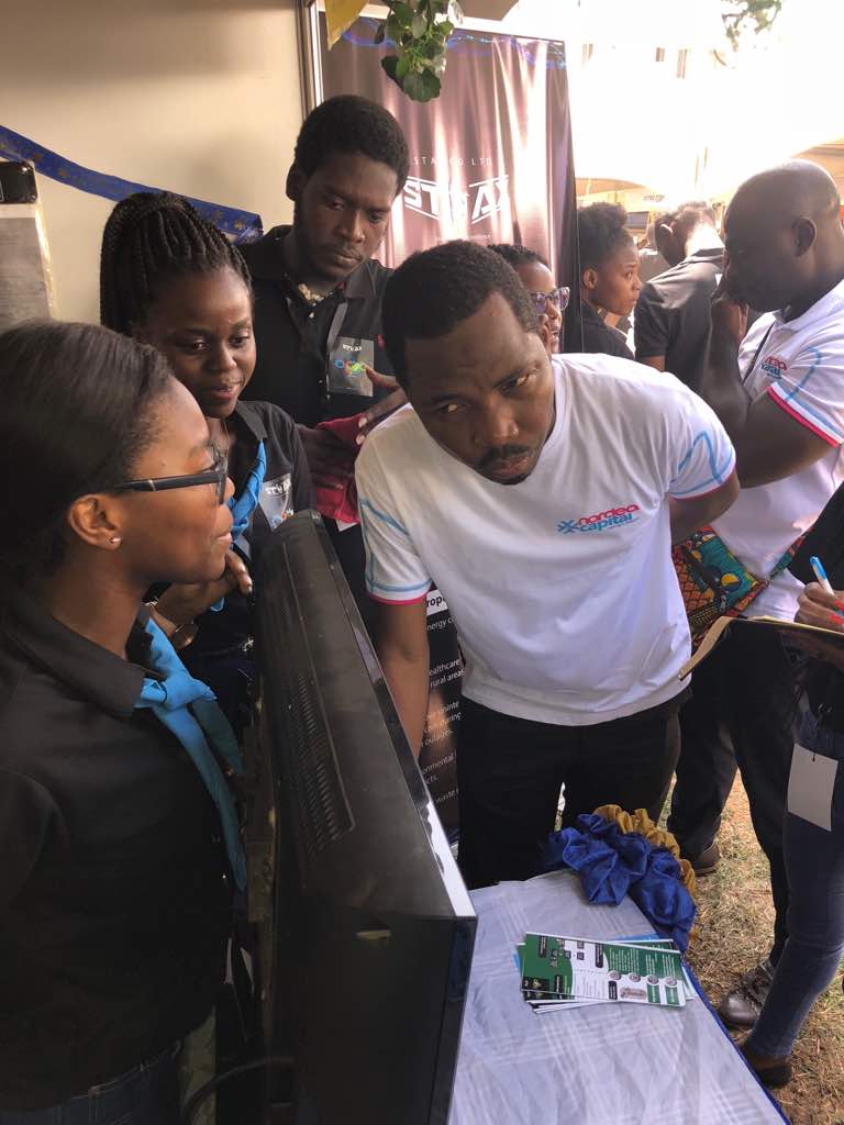 StaxCo_Ltd's tweet photo. Nordea Capital at the STAX booth 
#UGBSENTREPFAIR18 
#CHOOSESTAX 
#UGBSOfficial https://t.co/zx82nLZa3R