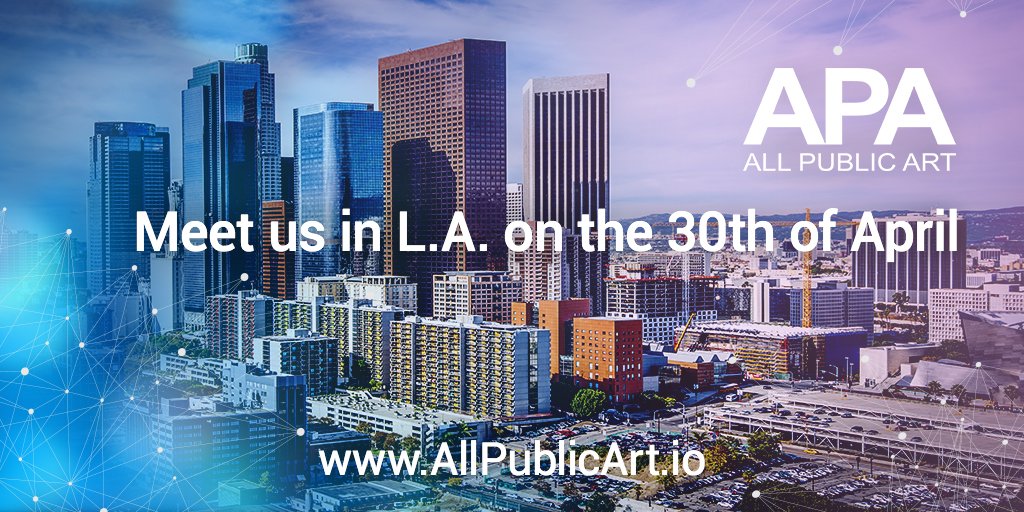 allpublicart's tweet photo. We will be in #LA on the 30th of April, to attend the #Cryptoinvestsummit. Hopefully we'll see you there! Just let us know if you are attending and want to set up a meeting. #APAtoken #Roadshow #BlockchainTechnology #WorldTour https://t.co/qqj21haYt1