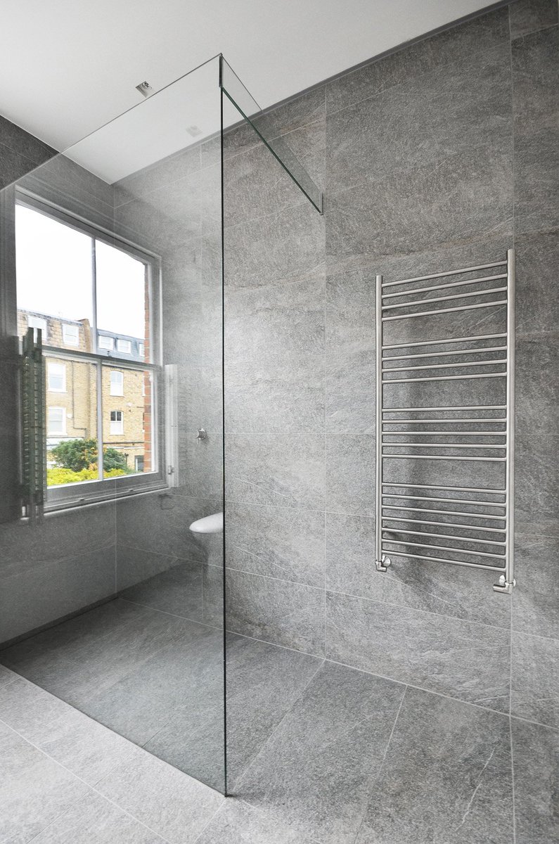 The Ashdown 520 was the first rail we designed and still our most popular rail.  Standing at 1250mm and 520mm wide it is available in both a polished and satin finish. Image courtesy of <a href="/DanielePetteno/">Daniele Petteno</a> #heatedtowelrail #bathroom #bathroomdesign #bathroomdecor #stainlesssteel