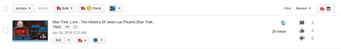 GeorgePerforms's tweet photo. Weirdest thing happened yesterday. When I fell asleep CBS claimed my #StarTrekLore video, and when I woke up this morning the claim was gone. IDK what happened but... victory? Very encouraging to see that I can do these more. (edited) https://t.co/gNtbGy7Kdy