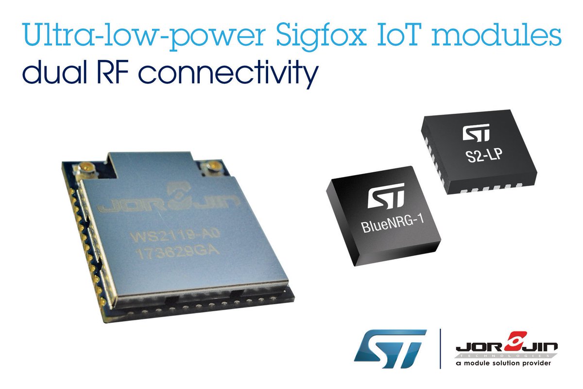 lembarquemedia's tweet image. Grâce à #STMicroelectronics, le taiwanais #Jorjin signe un module @Sigfox / #BluetoothLE de 22 x 24 mm @ST_France_News @ST_World bit.ly/2Flt3GQ