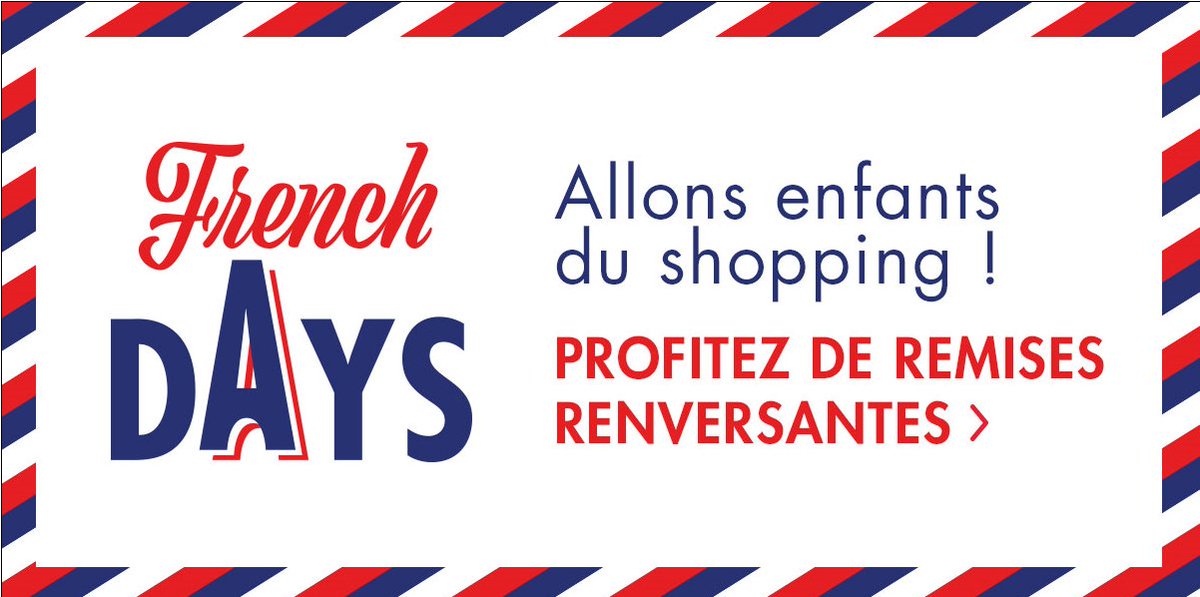 Ouverture officielle des #FrenchDays jusqu'au 1er Mai ! 

N'attendez plus et venez profiter de nos offres exceptionnelles juste ici => showroomprive.com