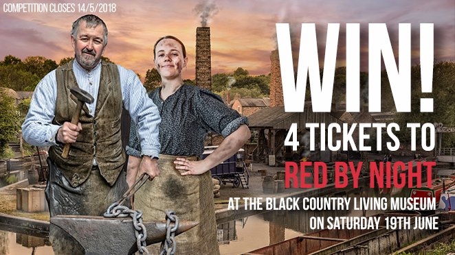 WhatsOnWolves's tweet photo. #WIN 4 TICKETS TO RED BY NIGHT!
Celebrating the legacy of the Industrial Revolution at The Black Country Living Museum (@BCLivingMuseum) on Saturday 19th May
To enter simply RT and FOLLOW US by 14/5 https://t.co/SSpR668HVT