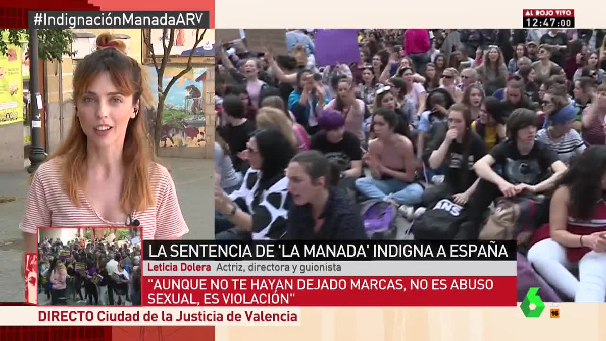 🔴 <a href="/LeticiaDolera/">LeticiaDolera</a>: "Basta ya de educarnos a nosotras en el miedo y la defensa, y eduquemos a los hombres" #IndignaciónManadaARV atres.red/4ncii57