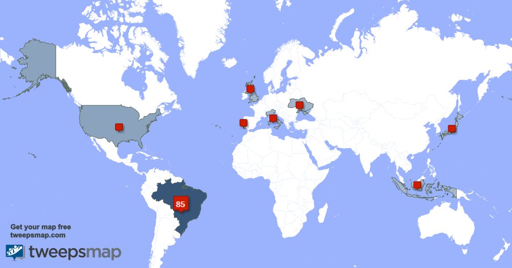 Tenho 3 novos seguidores, a partir de Brasil na semana passada tweepsmap.com/!ClickYT_D