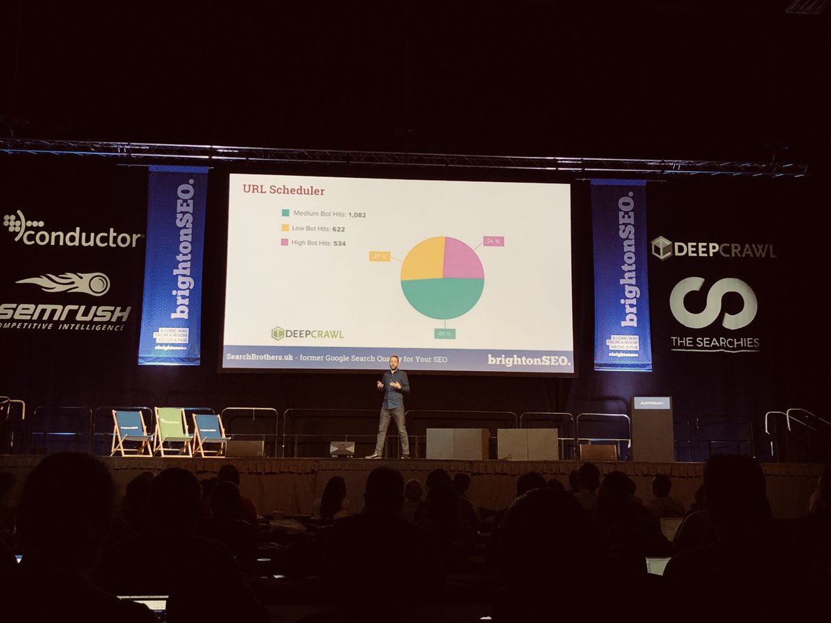 lumarhq's tweet image. The first time #google crawls your site it’s top down, but their path very quickly becomes random with their URL scheduler. To understand your crawl budget, crawl your #logfiles with @DeepCrawl advises @filiwiese at #brightonSEO