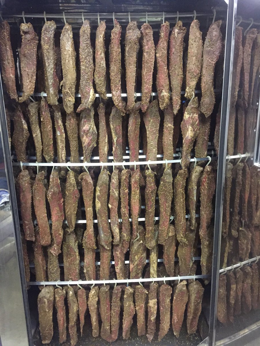 BiltongDemon's tweet photo. Awesome batch of #biltong hung for your delectation @Readingbeerfest 3rd - 6th May 😈 https://t.co/fwstMAXnTF