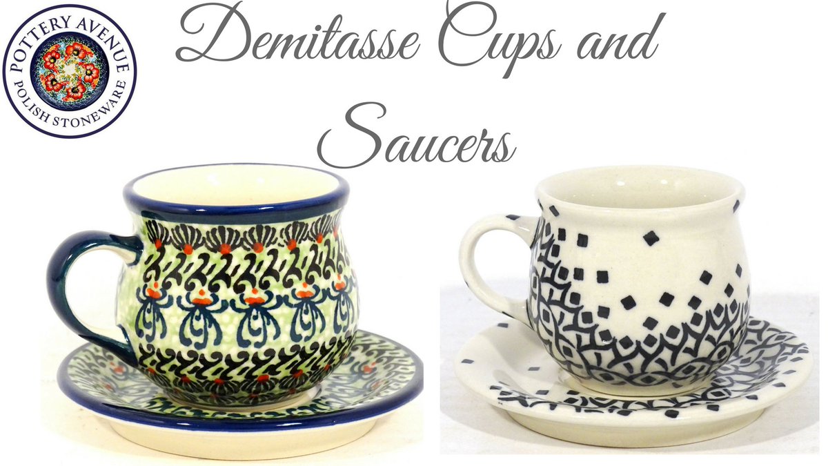 These most delightful Petite Espresso Demitasse Cups and Saucers are designed by Unikat artists of Boleslawiec. 

Order here now: bit.ly/2HyN8vs

#cups #saucers #cupsandsaucers #demitassecupsandsaucers #polishpottery #stonewarepottery #polishstoneware #potteryavenue