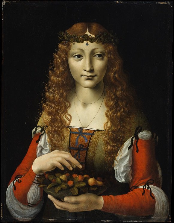 "Girl with Cherries" by Attributed to Giovanni Ambrogio de Predis, 1491–95, Oil on wood
#AgelessArtz #art