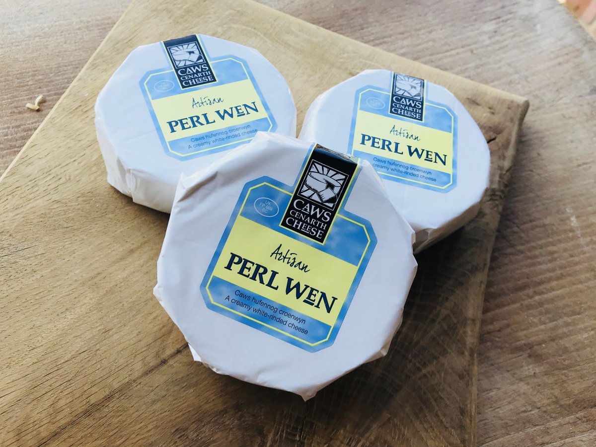 When Brie meet Caerfilli they made Perl Wen- with a lovely creamy, with an interesting citrus taste and underlying hint of sea salt #Perlwen #welshcheese #cawscenarth #guildfordcheesemonger #partisan #weekendgoals