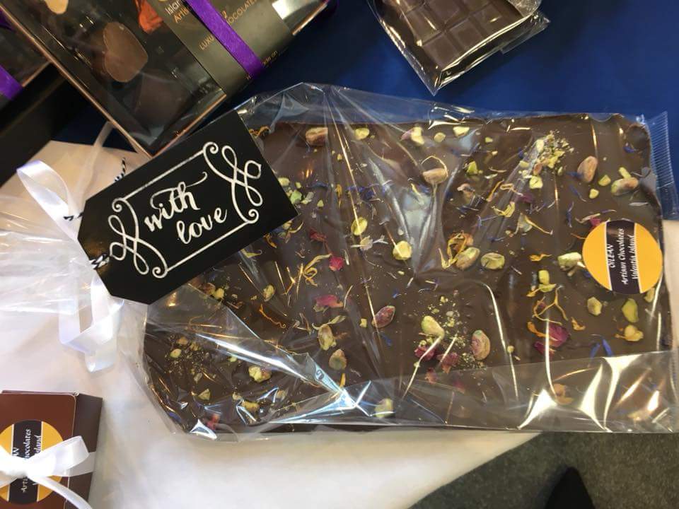 Fabulous chocolate from #oileanchocolates. Very tempting!!! Pop in for our #homeimprovement masterclass today #expo #caherciveencu