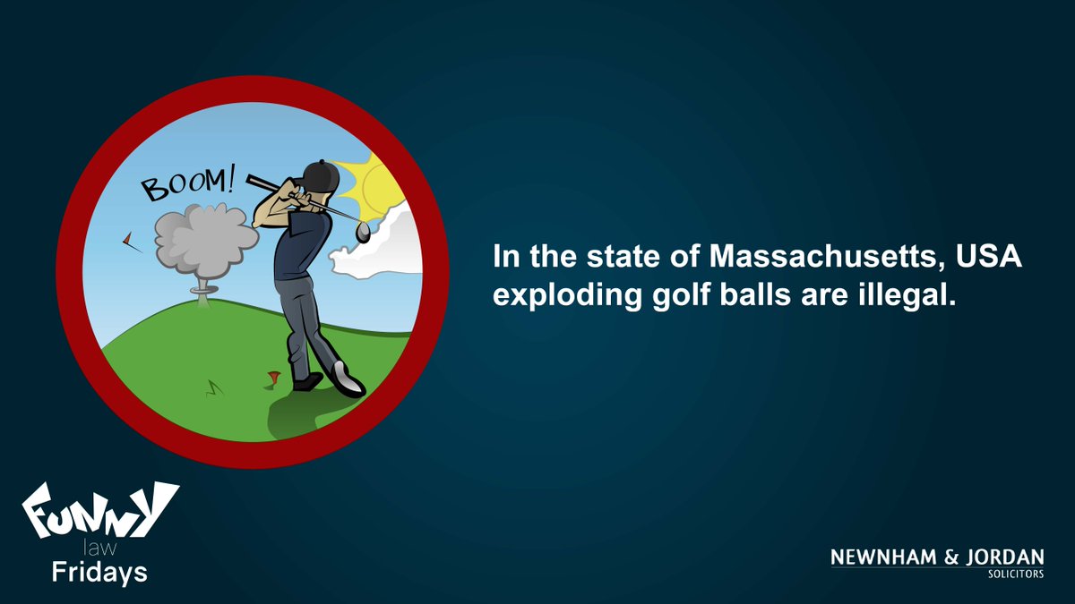 NewnhamJordan's tweet photo. It's #FunnyLawFriday! This  #FunnyLaw comes from the state of #Massachusetts, #USA!
#FunnyLaws #Funny #Law  #Golf https://t.co/kBTXtyG4Jd