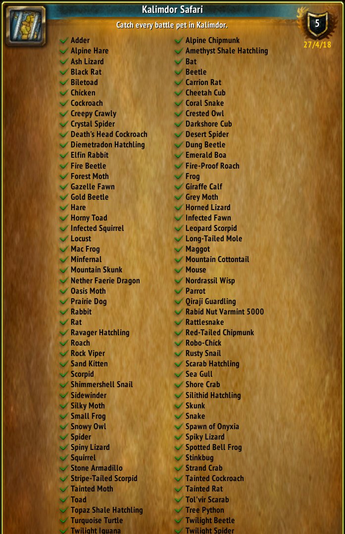 Namyts's tweet photo. I just earned the [Kalimdor Safari] Achievement! #Warcraft https://t.co/jVZFzZ87bz
