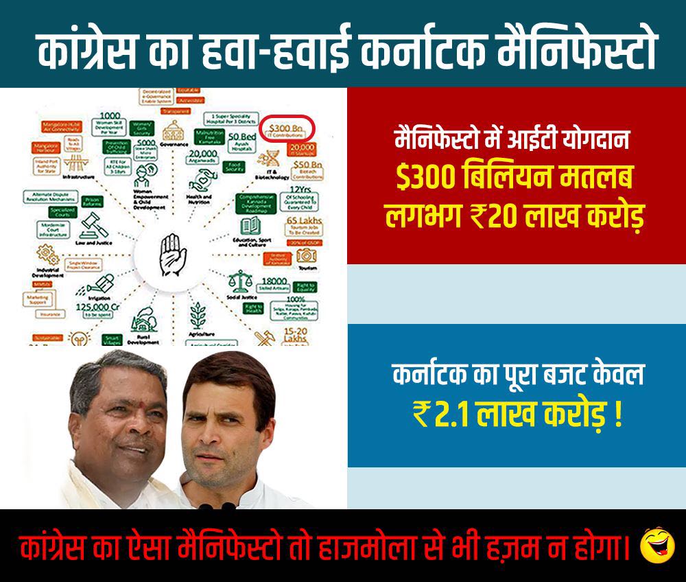 BJYM's tweet photo. राहुल का कहना है मैनिफेस्टो तो है लोगों की “मन की बात”
लेकिन लोगों को क्या पता मैनिफेस्टो जारी कर कांग्रेस ने कर दिखाई अपनी "बेवकूफी की बात" https://t.co/aqhw0ZIPJ8