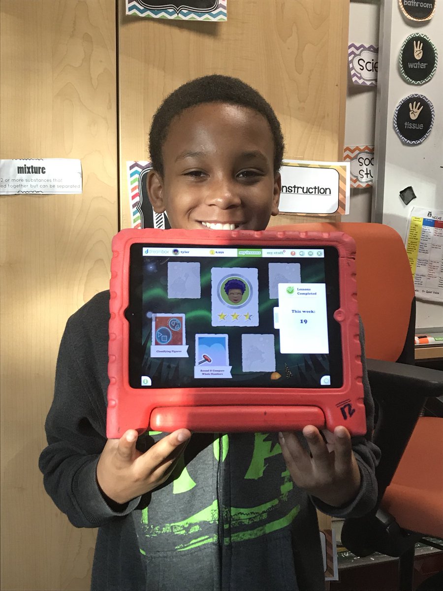 HBraggEvents's tweet image. Look at this kid! He completed 19 lessons on Dream Box this week.  I’m over the moon proud of him. @NCCAElementary #abetterNCCAE