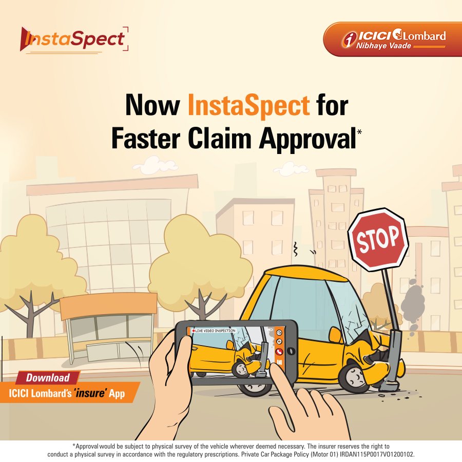 ICICILombard's tweet photo. Safety is in your hands. Now, with InstaSpect, take charge of your claims. #InstaSpect for hassle-free claim settlements. #RoadSafetyWeek #BeSafe #ThereWithYou
Download the app now: https://t.co/ibYZP1jtRJ https://t.co/zWERPvKXQ2