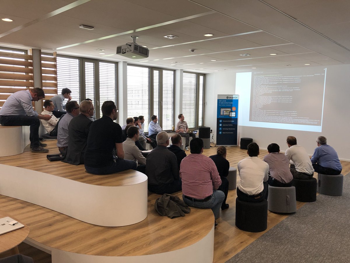 christ_andre's tweet photo. How to get #Microservices into your Enterprise Architecture inventory based on #pivio - great interactive demo by @dominikrose during our @leanix_net Power User Day in Bonn #entarch https://t.co/xZjvQAXKpQ