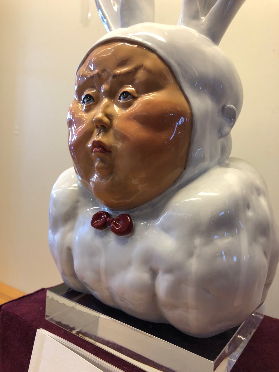 njmolinari's tweet photo. Heeeeeee's back- my most popular exhibit ever, an autographed rendition of Bunny Guy, by contemporary Chinese artist and brilliant social critic Qu Guangci. A nice reminder not to take ourselves too seriously! #guangci #Chinesesculpture #spring #bunnyguy https://t.co/SQACbj379b