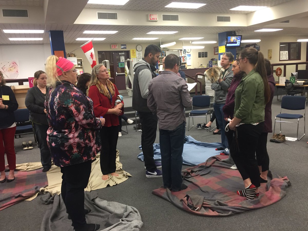 ShutterFotos's tweet image. Very impactful and emotional PD  @HBBeal @TVDSB @TVDSBglobal regarding indigenous history in Canada #blanketexercise #createawareness