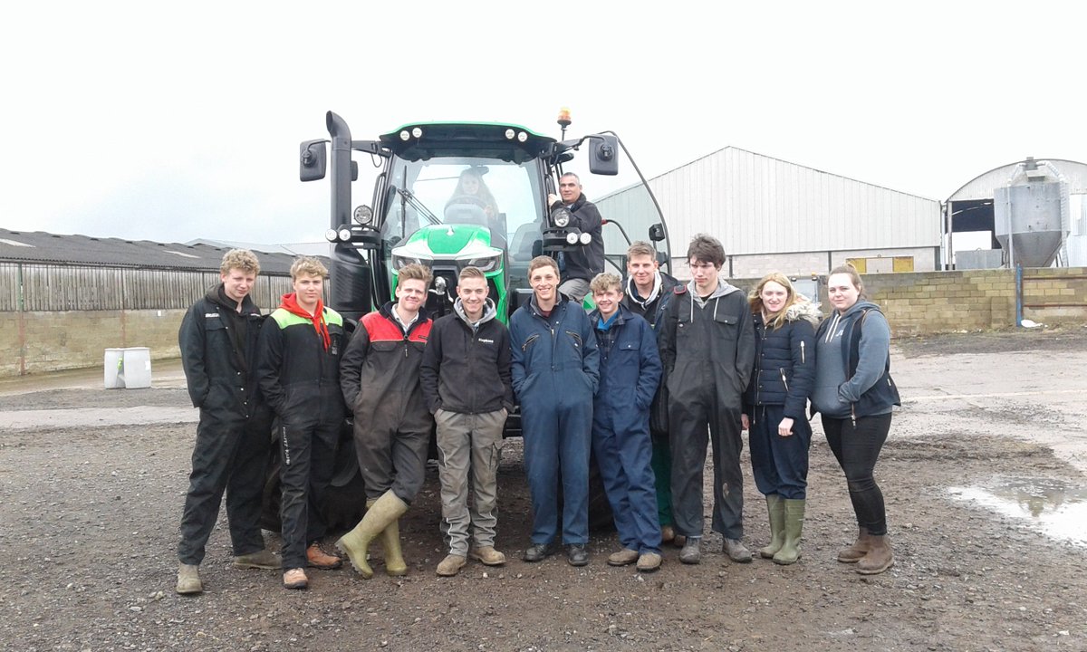 Chelsea Watts practices her tractor driving skills on a Deutz-Fahr 🚜 Students on the Level 3 Diploma in Agriculture at Hartpury have been learning how to operate the machine today, before getting into the driving seat #HartpuryFamily #agriculture #tractor #farming #Hartpury