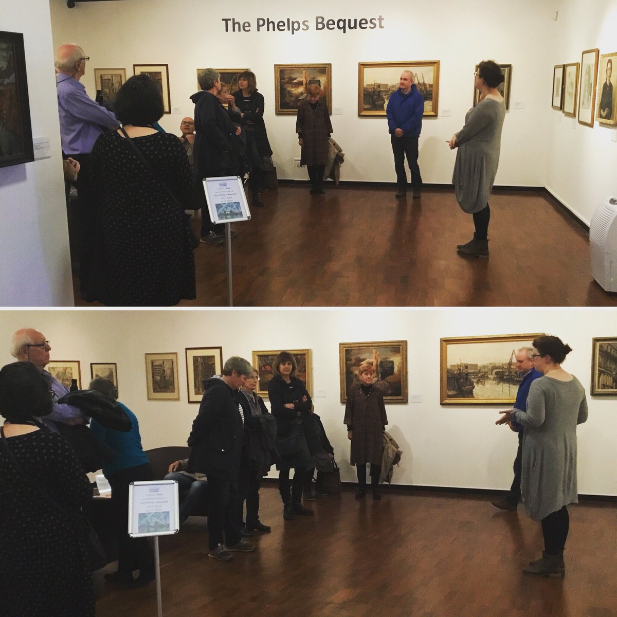 MuseumandArt's tweet photo. Another wonderful free #lunchtimetalk by our curator Sophie! If you missed it the next talk is just a week away! Check out our website for more info #thingstodoswindon #whatsonswindon #museumassistantmoment #ThePhelpsBequest #exhibition https://t.co/SIMvdab3Vk