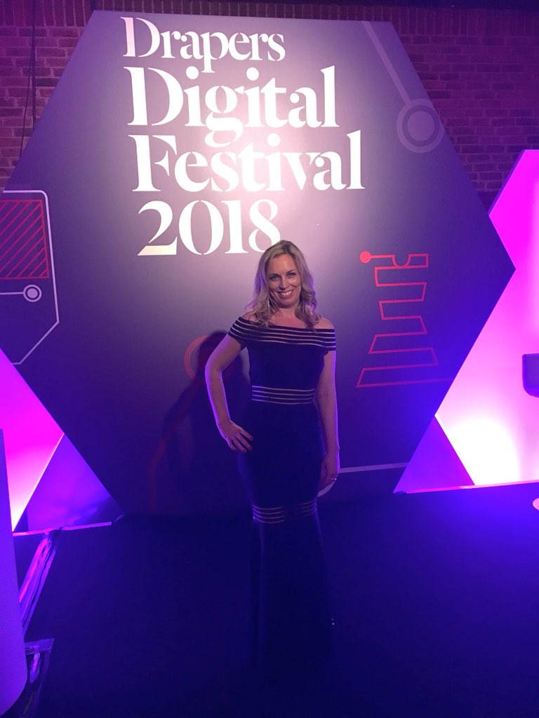 Drapers's tweet photo. Drapers editor @keelystocker at last night’s #DrapersDigital Awards, wearing @goddivafashion https://t.co/bxUG3i7gEi