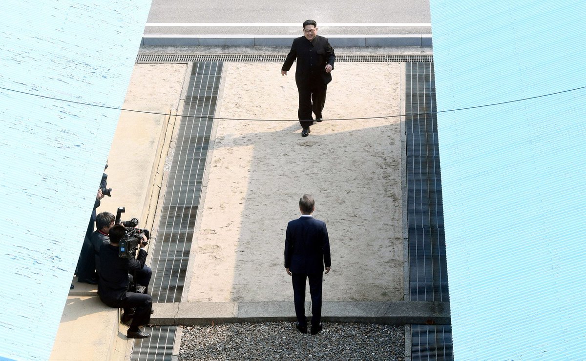 CNN's tweet photo. History was made Friday when Kim Jong Un became the first North Korean leader to cross into South Korean territory since 1953.

The historic Korean summit, in photos: https://t.co/OxCdIHwqOC https://t.co/Hs7A9VrZuZ