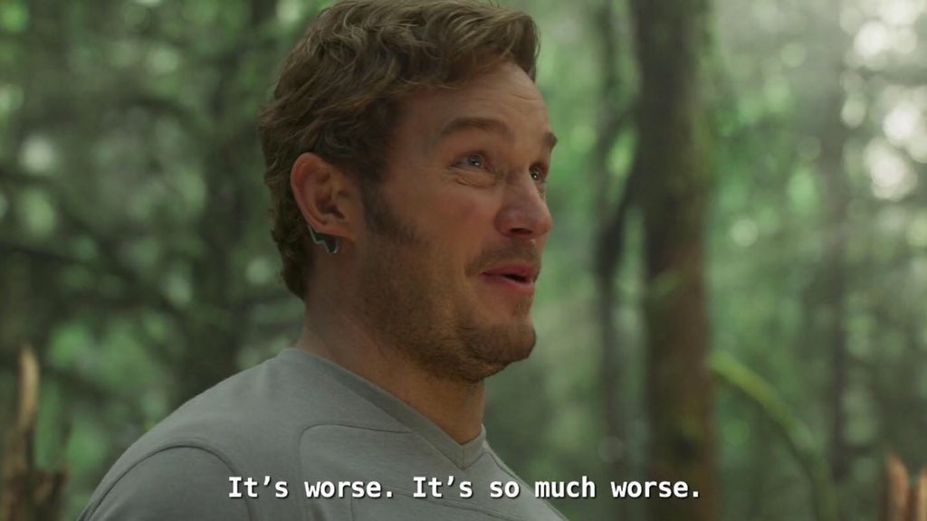 taronspidey's tweet image. stages of infinity war