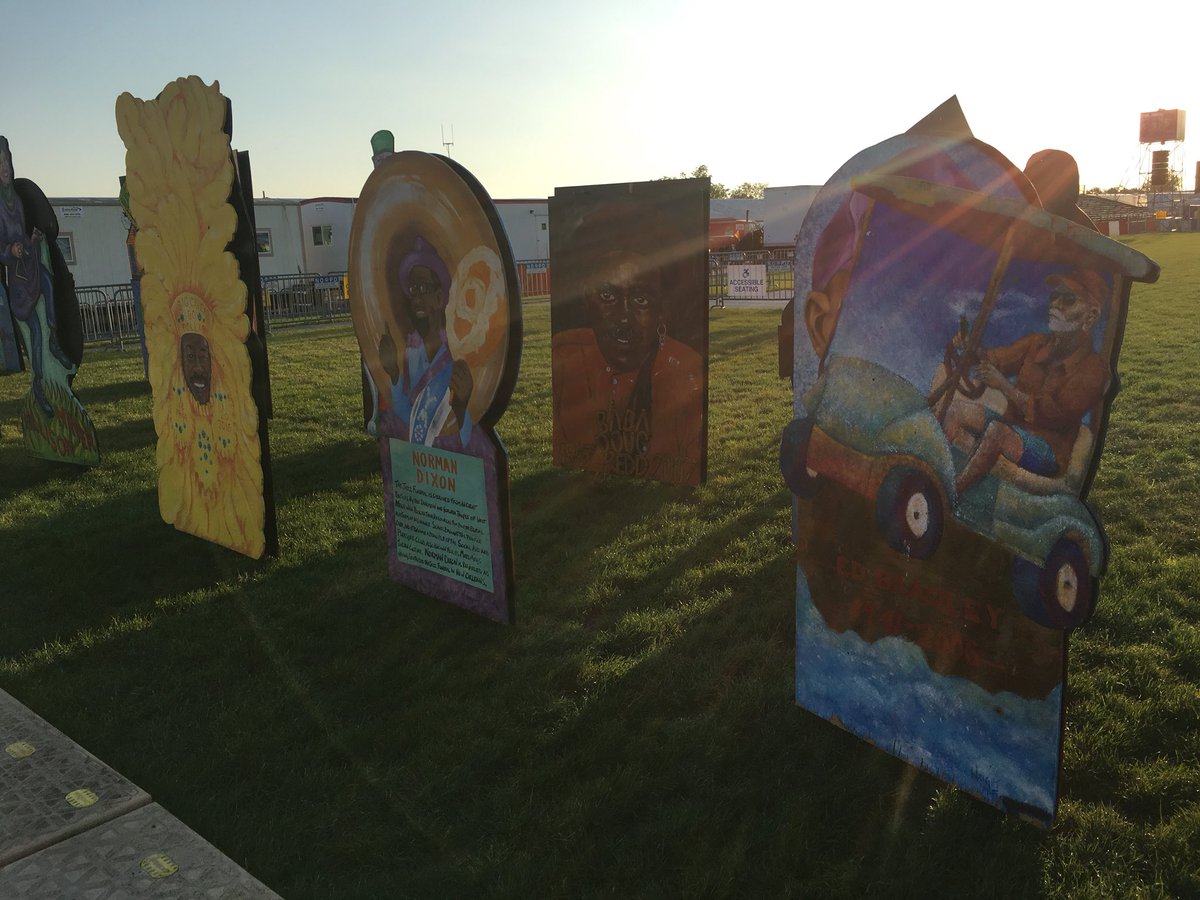 The <a href="/jazzfest/">New Orleans JazzFest</a> ancestors memorial grounds at the Fair Grounds. The tribute to Fats Domino will be added here tomorrow.