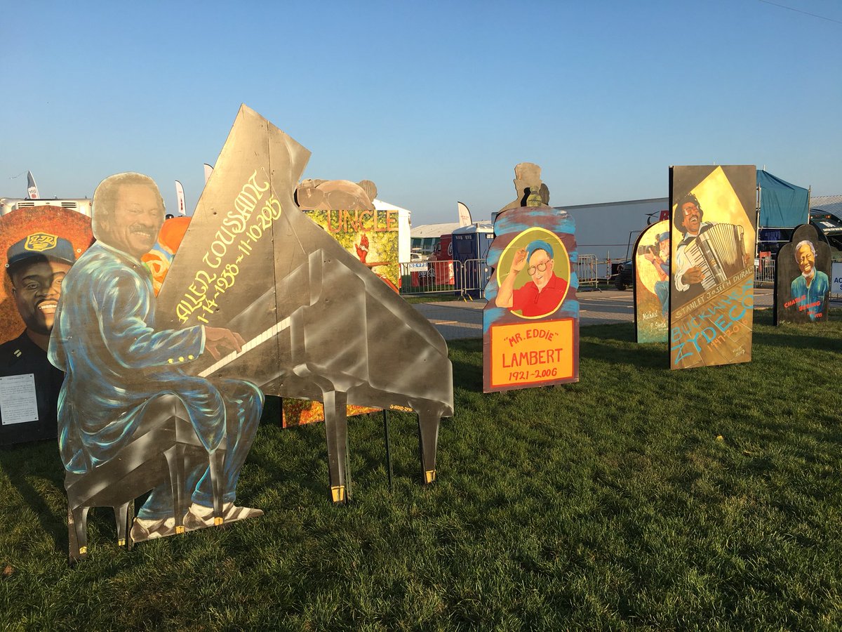 DMassaWYES's tweet photo. The @jazzfest ancestors memorial grounds at the Fair Grounds. The tribute to Fats Domino will be added here tomorrow. https://t.co/KIbgUlO3Fz