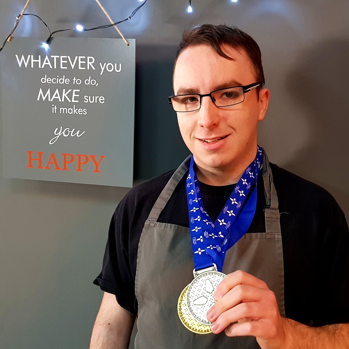 WindmillsCafe's tweet photo. Meet Mark! Windmills server extraordinaire and champion swimmer!  Delighted to welcome you to @WindmillsCafe .
#cafewithaconscience #YOYP18 #celebratingachievements https://t.co/lkqCCiTYeT