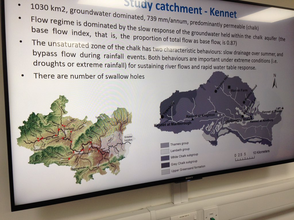 A bit of light lunchtime discussion led by @zservin32 - the hydrological behaviour of JULES land surface model in a deep #groundwater basin (I really like the #maps)