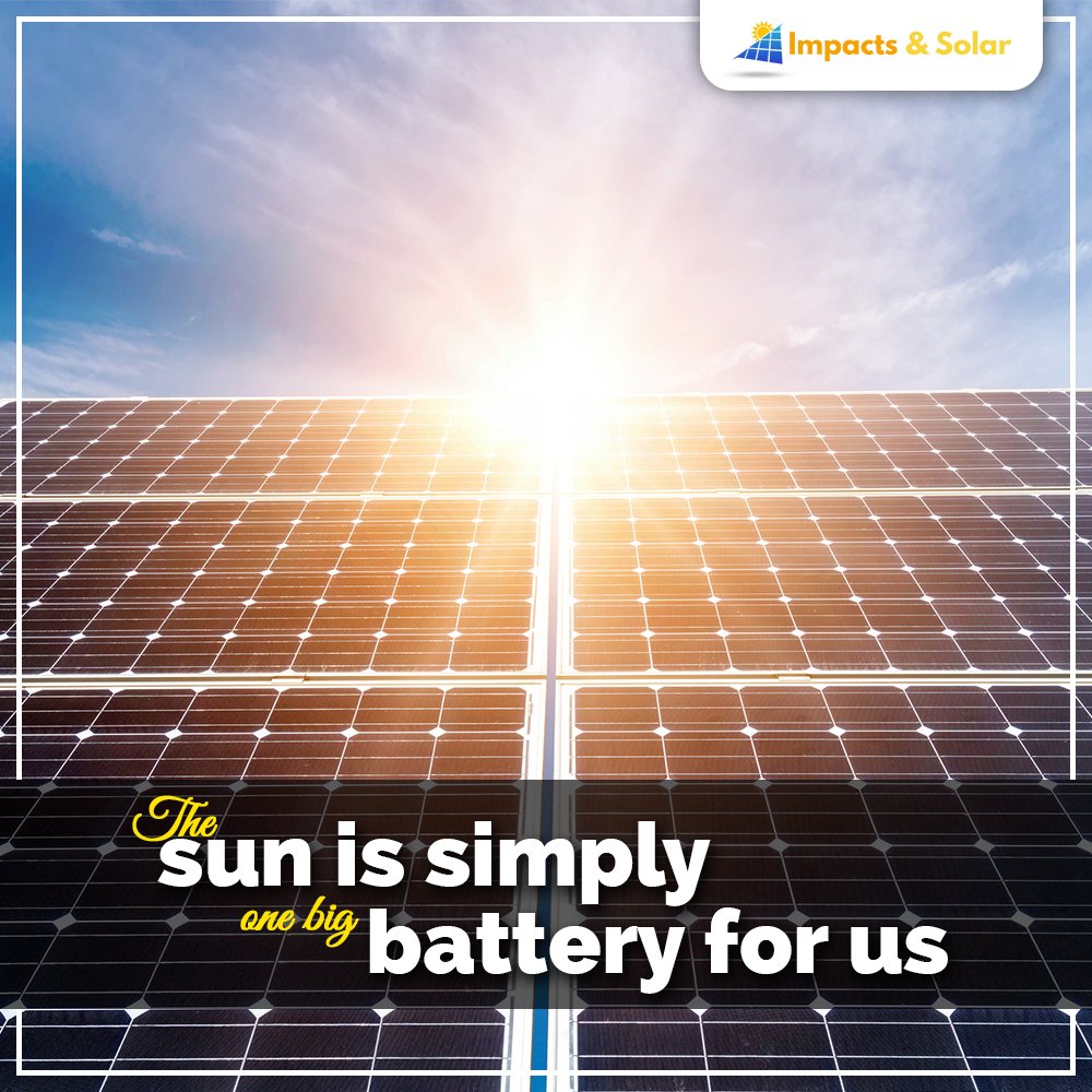 impacts_solar's tweet photo. A #sun is simply a big #battery for us which we get at #free of cost. Let's use it. Let's change the #world for the better! 

https://t.co/bPIepc2BDZ

#SolarPanels #SolarPower #SolarEnergy #SolarInstallation #SolarContractors #Florida https://t.co/prpPol6dK2